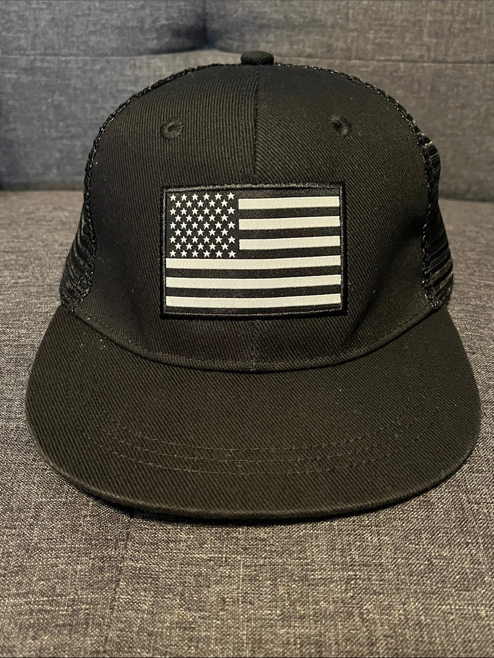 Black BinkyBro Youth USA Flag Snapback Hat
